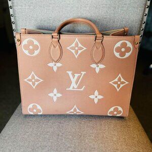 Louis Vuitton OnTheGo Tote Bicolor Monogram Empreinte Giant MM